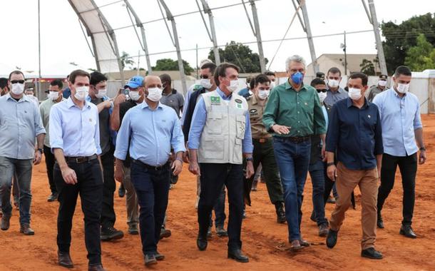 Jair Bolsonaro, durante visita ao Hospital de Campanha de Águas Lindas de Goiás