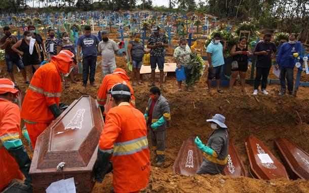 Cemitério Parque Taruma em Manaus 28/4/2020