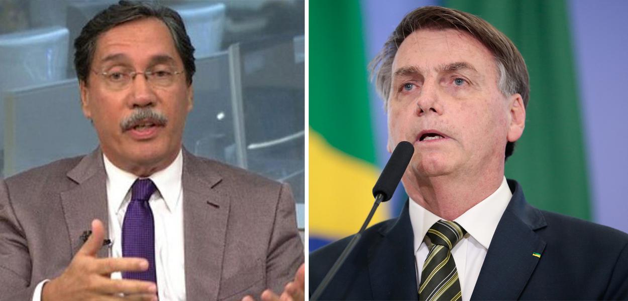 Merval Pereira e Jair Bolsonaro