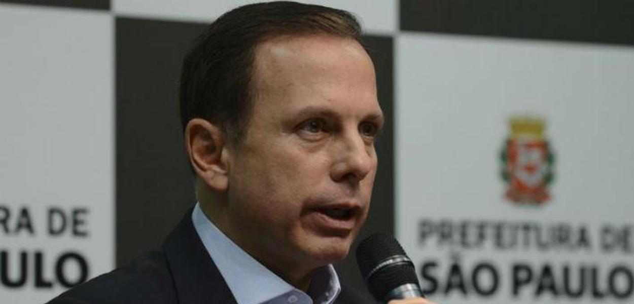 O Governador do Estado de São Paulo, João Doria, durante a coletiva de imprensa de combate ao coronavírus.