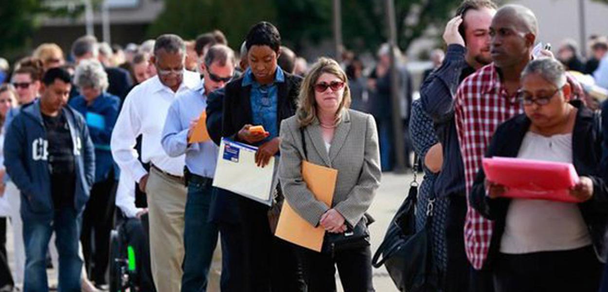 Fila de desemprego nos EUA