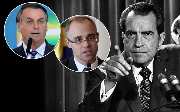 Jair Bolsonaro, André Mendonça, Richard Nixon, Carl Bernstein e Bob Woodward