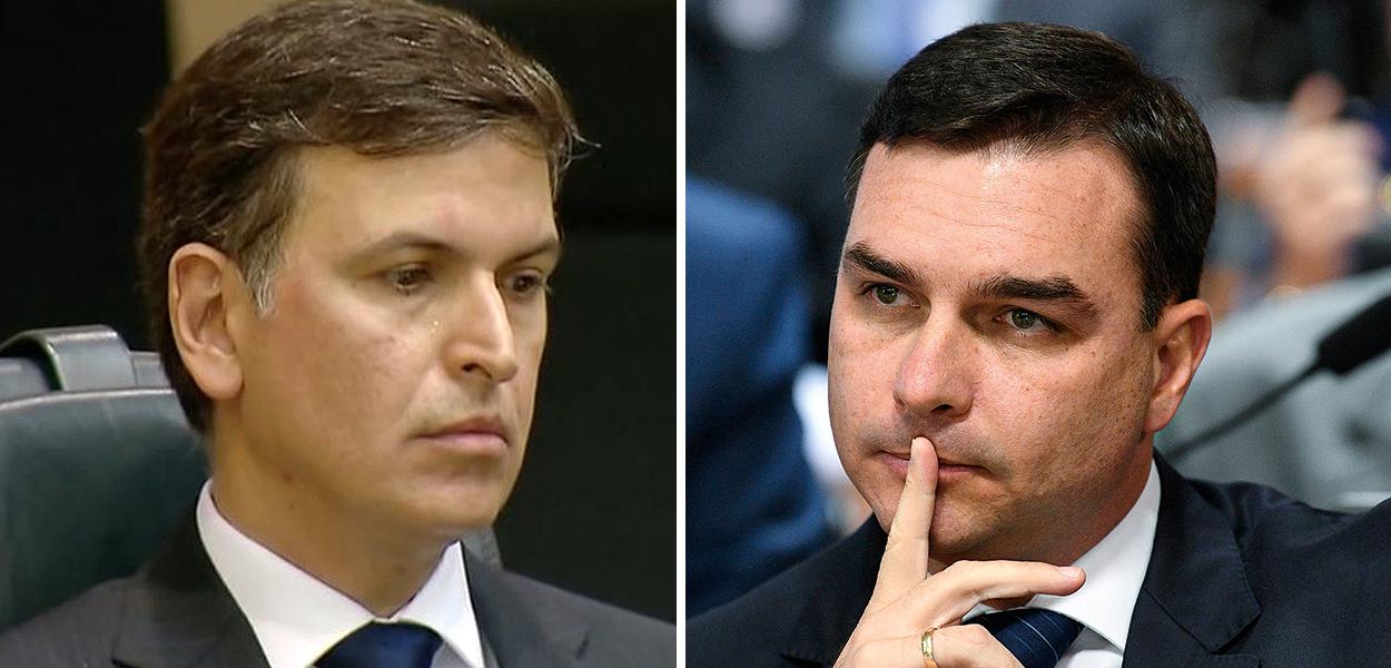 Carlos Henrique Oliveira e Flávio Bolsonaro