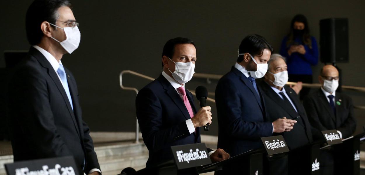 Governador do Estado de São Paulo, João Doria, durante coletiva de imprensa sobre coronavírus.  Local: São Paulo/SP. Data: 13/05/2020