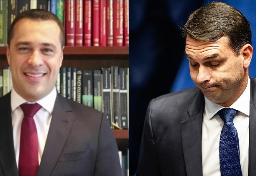 Victor Granado Alves e Flávio Bolsonaro