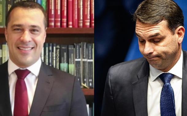 Victor Granado Alves e Flávio Bolsonaro