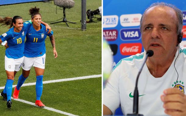 Marta, Cristiane e Vadão