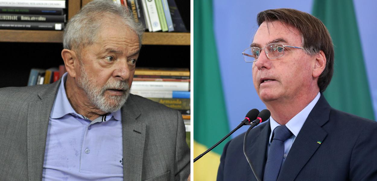 Lula e Jair Bolsonaro