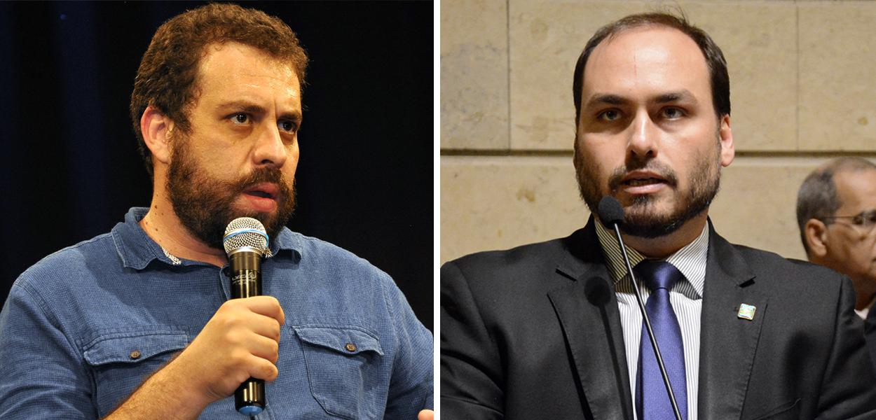 Guilherme Boulos e Carlos Bolsonaro