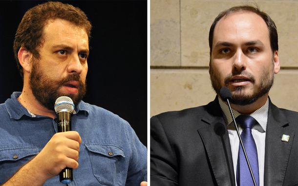 Guilherme Boulos e Carlos Bolsonaro