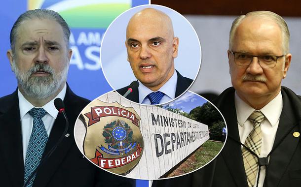 Augusto Aras, Alexandre de Moraes e Edson Fachin