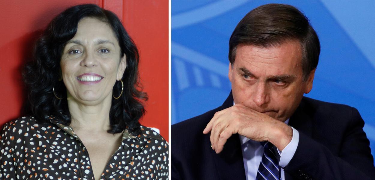 Cynara Menezes e Jair Bolsonaro