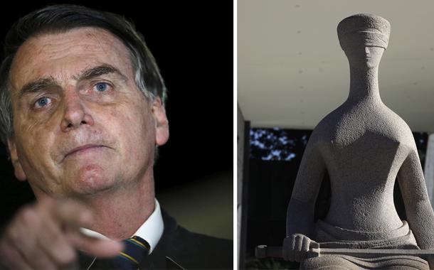 Jair Bolsonaro e fachada do STF