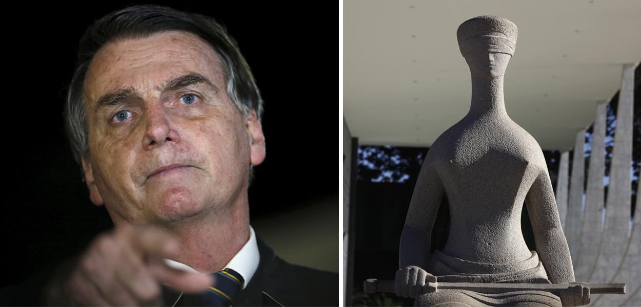 Jair Bolsonaro e fachada do STF