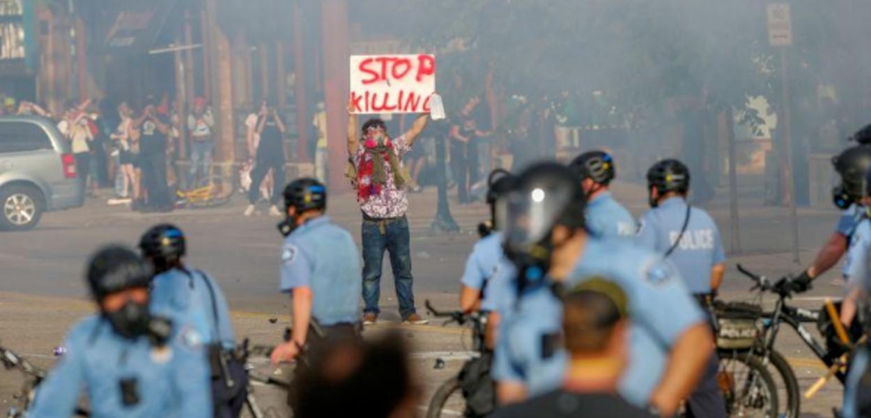 Protesto em Mineápolis, Estados Unidos