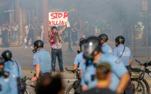 Protesto em Mineápolis, Estados Unidos