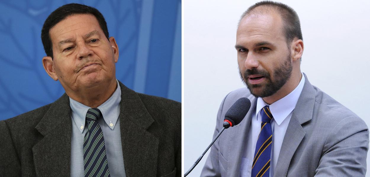 Mourão e Eduardo Bolsonaro