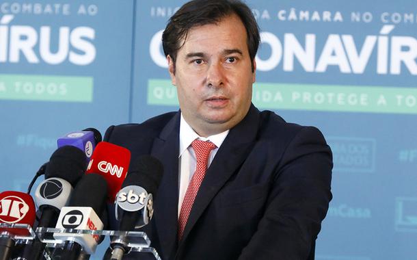 Presidente da Câmara dos Deputados, dep. Rodrigo Maia, concede entrevista coletiva sobre a atividade legislativa durante a crise causada pelo coronavírus