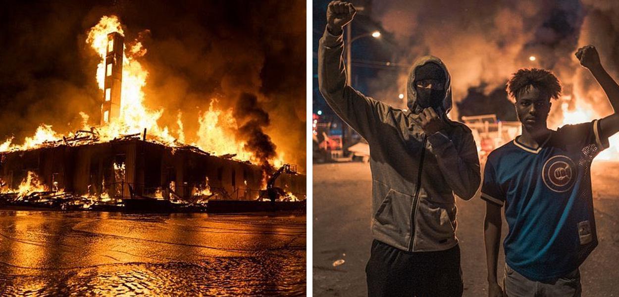 Protestos em maio do ano passado pelo assassinato de George Floyd