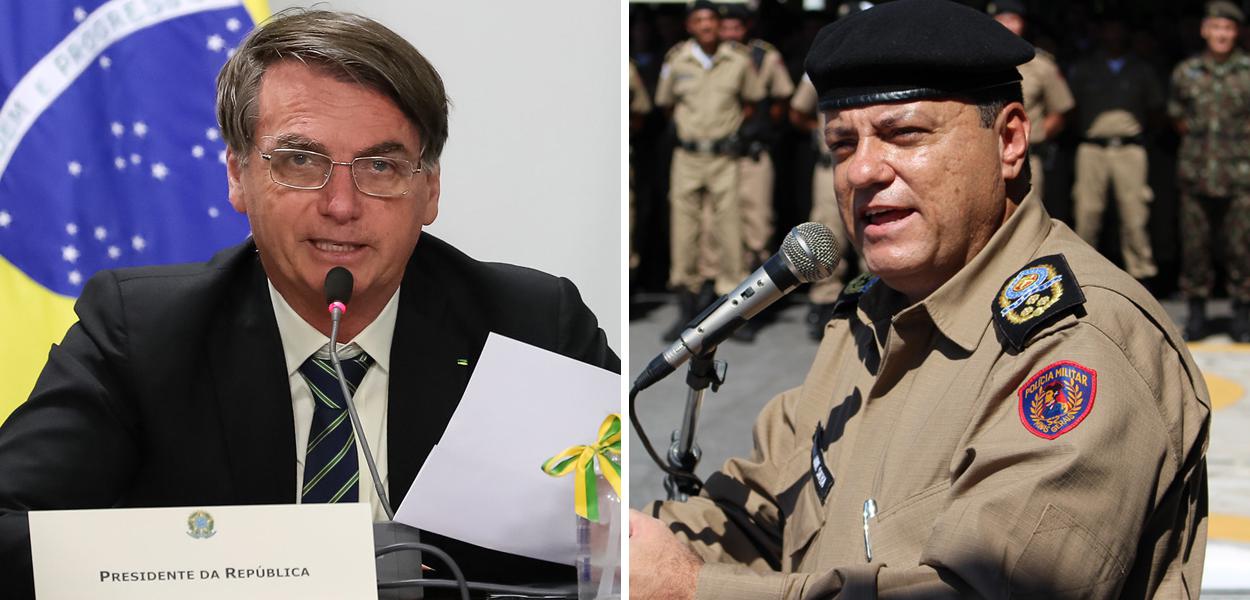 Jair Bolsonaro e coronel Giovanne Gomes da Silva
