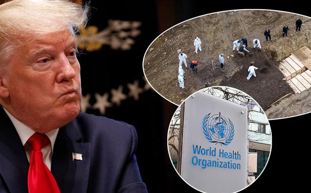 Donald Trump, OMS e mortos por coronavírus