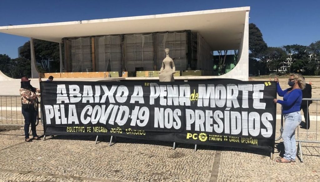 Protesto hoje (29) em frente ao Supremo Tribunal Federal, DF.