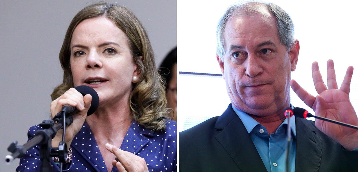 Gleisi Hoffmann e Ciro Gomes