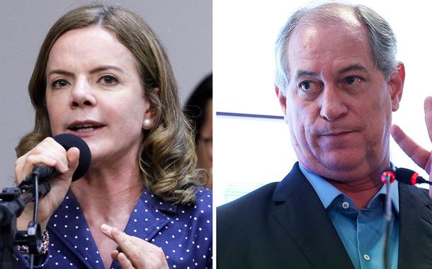 Gleisi Hoffmann e Ciro Gomes