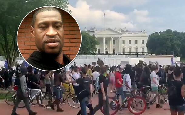 Manifestantes protestam em Washington contra morte de George Floyd