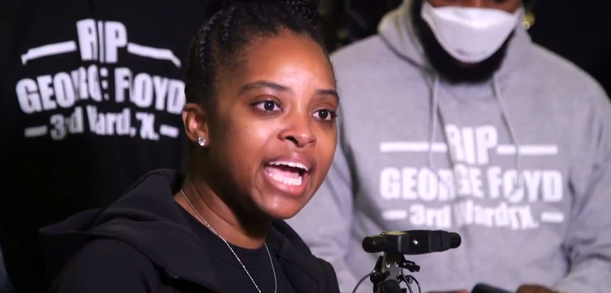 Tamika Mallory em discurso contra morte de Gorge Floyd