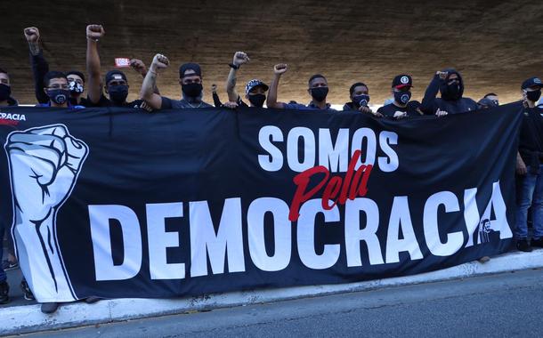 Somos pela democracia, protesto antifascista em São Paulo