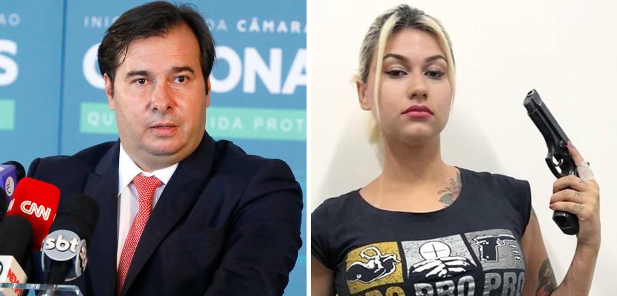 Rodrigo Maia e Sara Winter