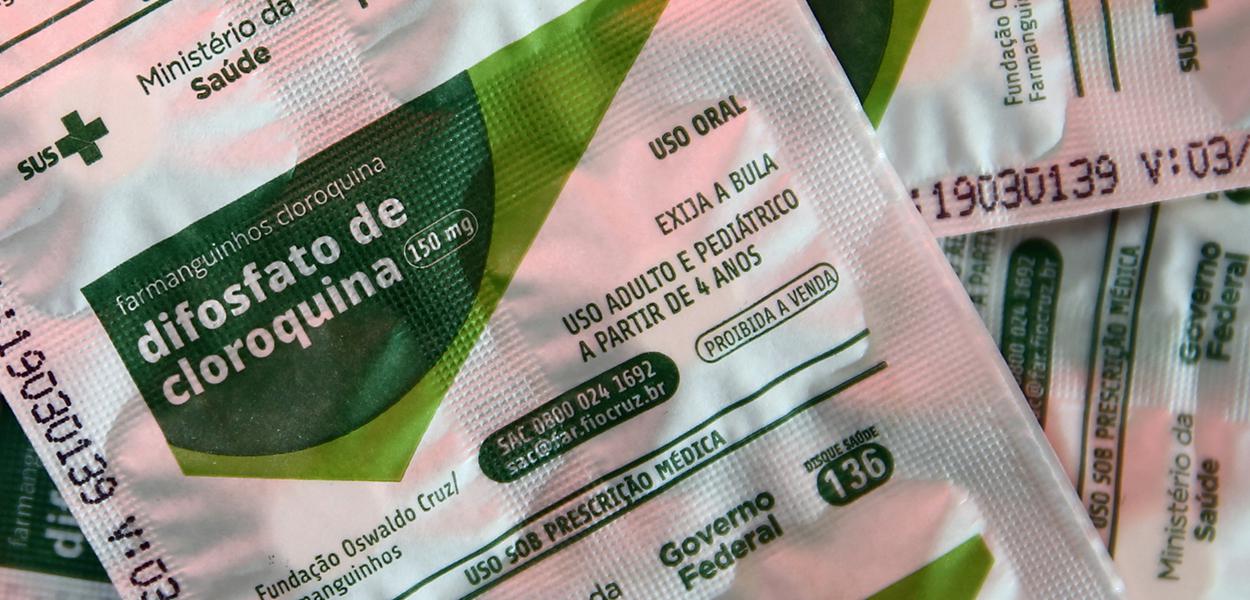 Cartelas com comprimidos de cloroquina