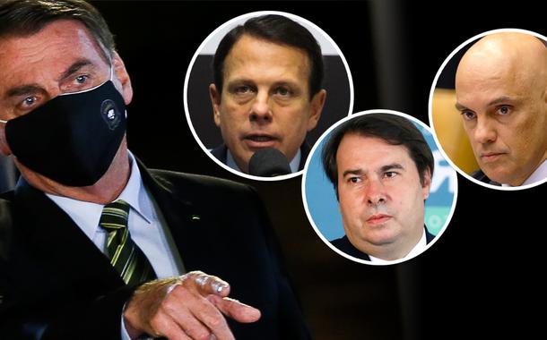 Jair Bolsonaro, João Doria, Rodrigo Maia e Alexandre de Moraes