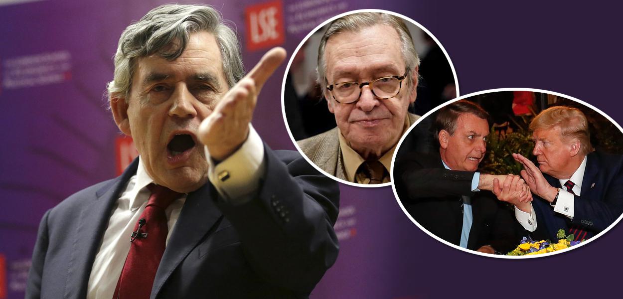 Gordon Brown, Olavo de Carvalho, Jair Bolsonaro e Donald Trump
