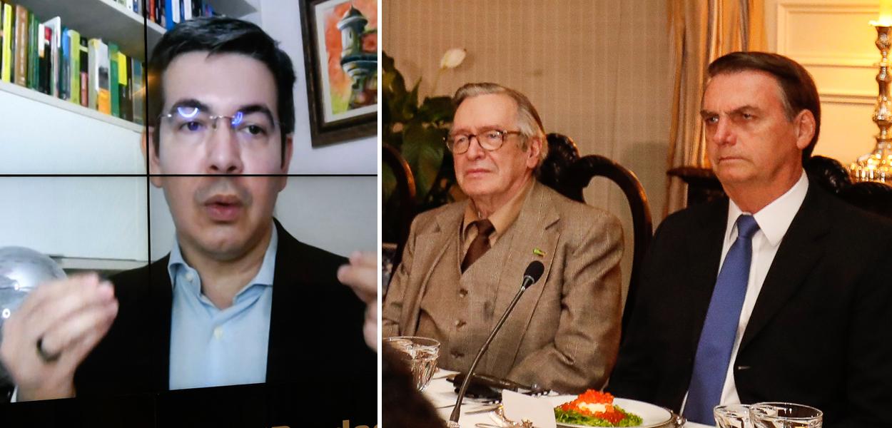 Randolfe Rodrigues, Olavo de Carvalho e Jair Bolsonaro