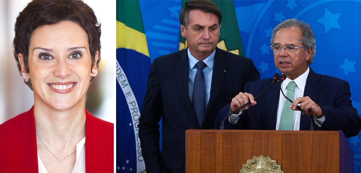 Monica de Bolle / Jair Bolsonaro e Paulo Guedes