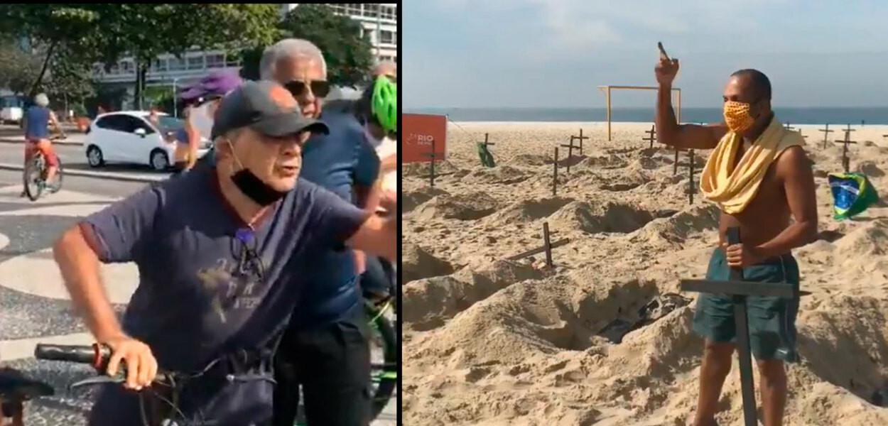 Bolsonaristas atacam ato em Copacabana