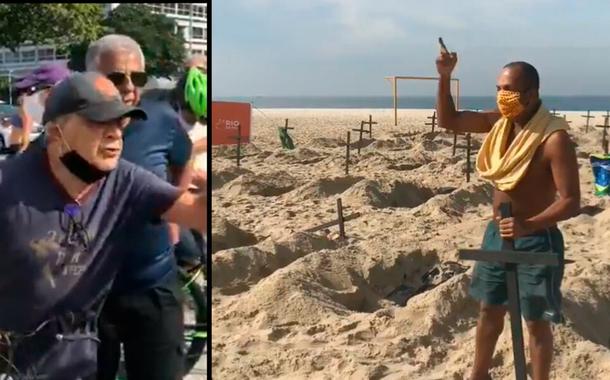 Bolsonaristas atacam ato em Copacabana