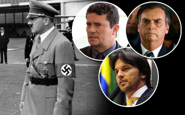 Joseph Goebbels, Adolf Hitler, Sergio Moro, Jair Bolsonaro e Fábio Faria