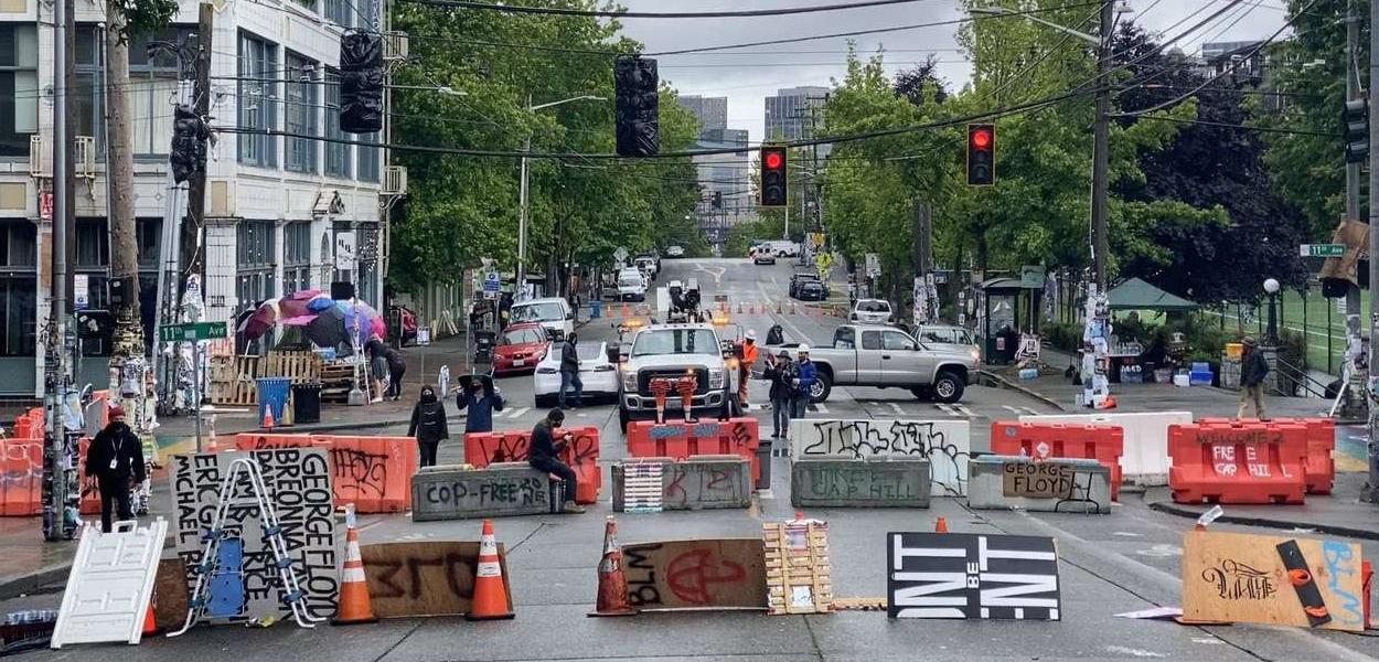 “Zona Autônoma de Capitol Hill” em Seattle, Estados Unidos