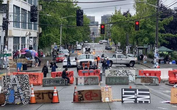 “Zona Autônoma de Capitol Hill” em Seattle, Estados Unidos