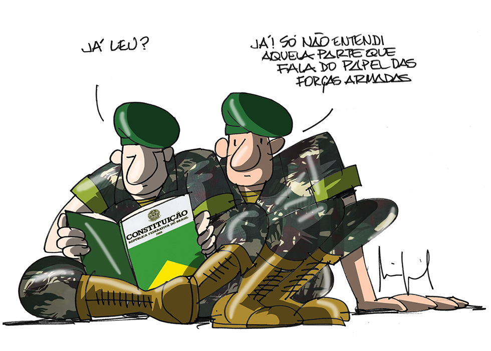 Charge Miguel Paiva Alfabetizando