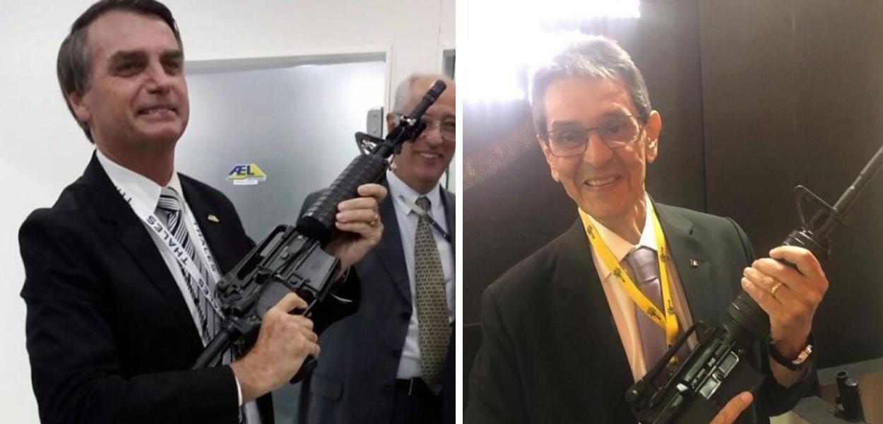 Aliados Jair Bolsonaro e Roberto Jefferson armados