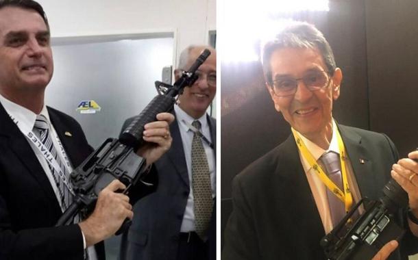 Aliados Jair Bolsonaro e Roberto Jefferson armados