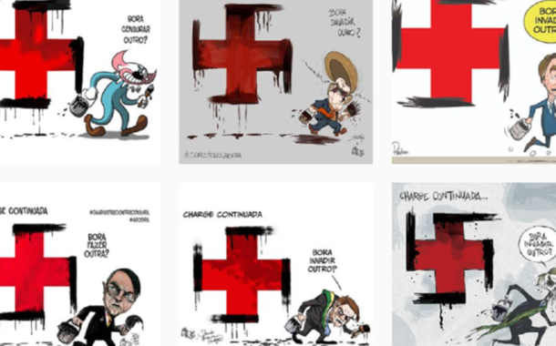 Alguns dos cartuns do perfil @SomosTodosAroeira no instagram