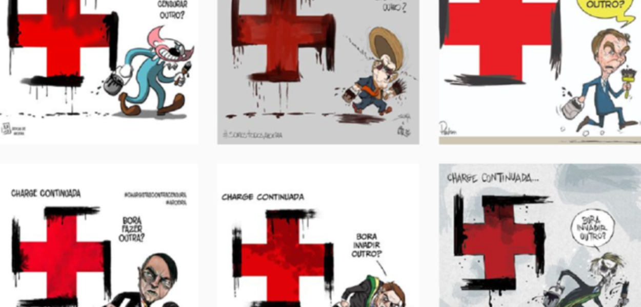 Alguns dos cartuns do perfil @SomosTodosAroeira no instagram