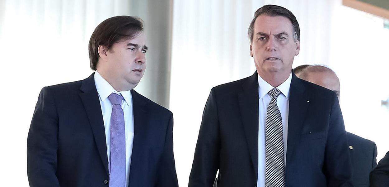Rodrigo Maia e Jair Bolsonaro