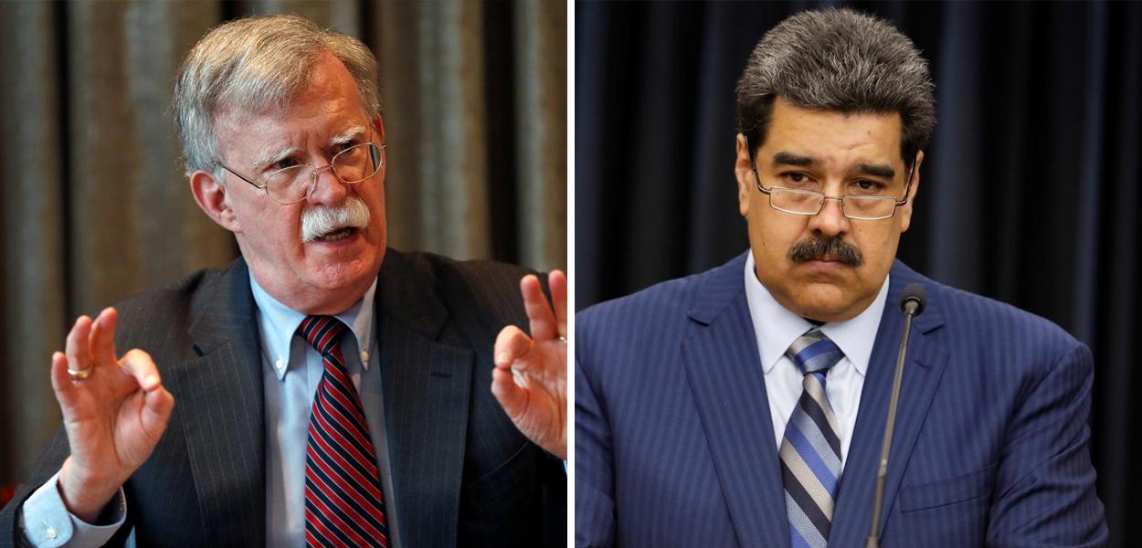 John Bolton e Nicolás Maduro