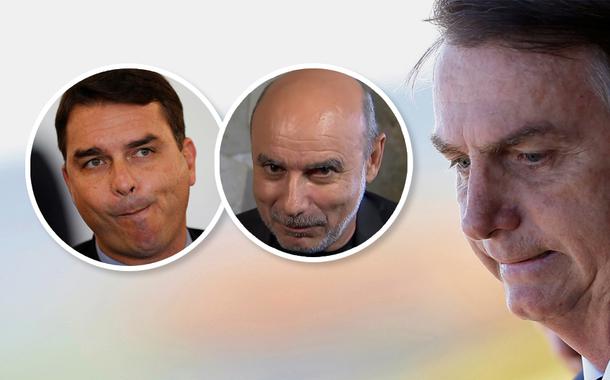 Flávio Bolsonaro, Queiroz e Jair Bolsonaro